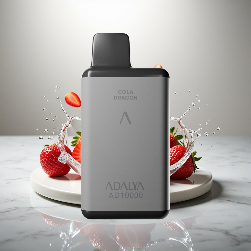 Adalya AD 10000 Puffs vape μιας χρήσης Φράουλα Splash Space Gray USB-C