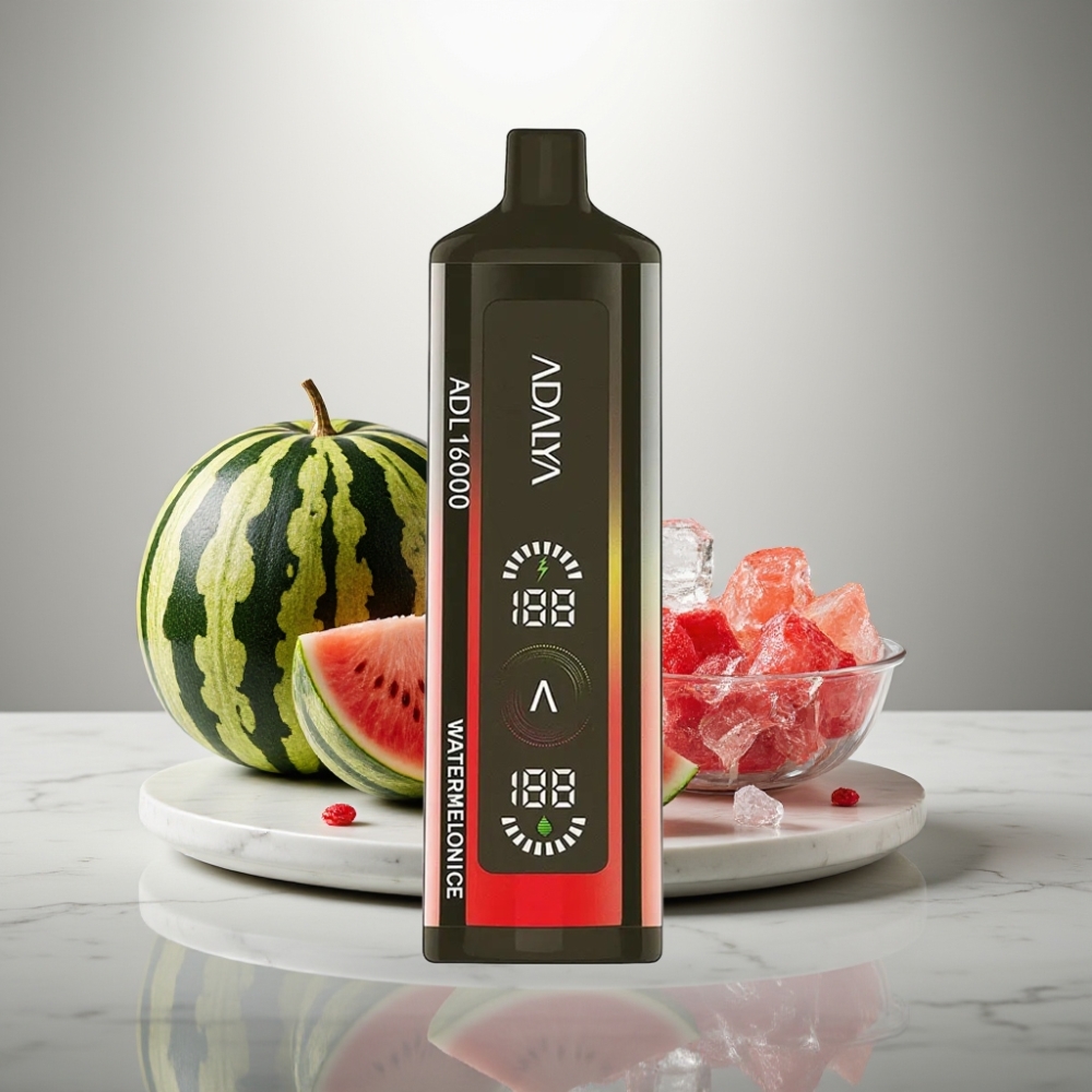 Adalya ADL 16000 PRO Puffs vape μιας χρήσης καρπούζι πάγο με ψηφιακή οθόνη και Smart Mesh Coil