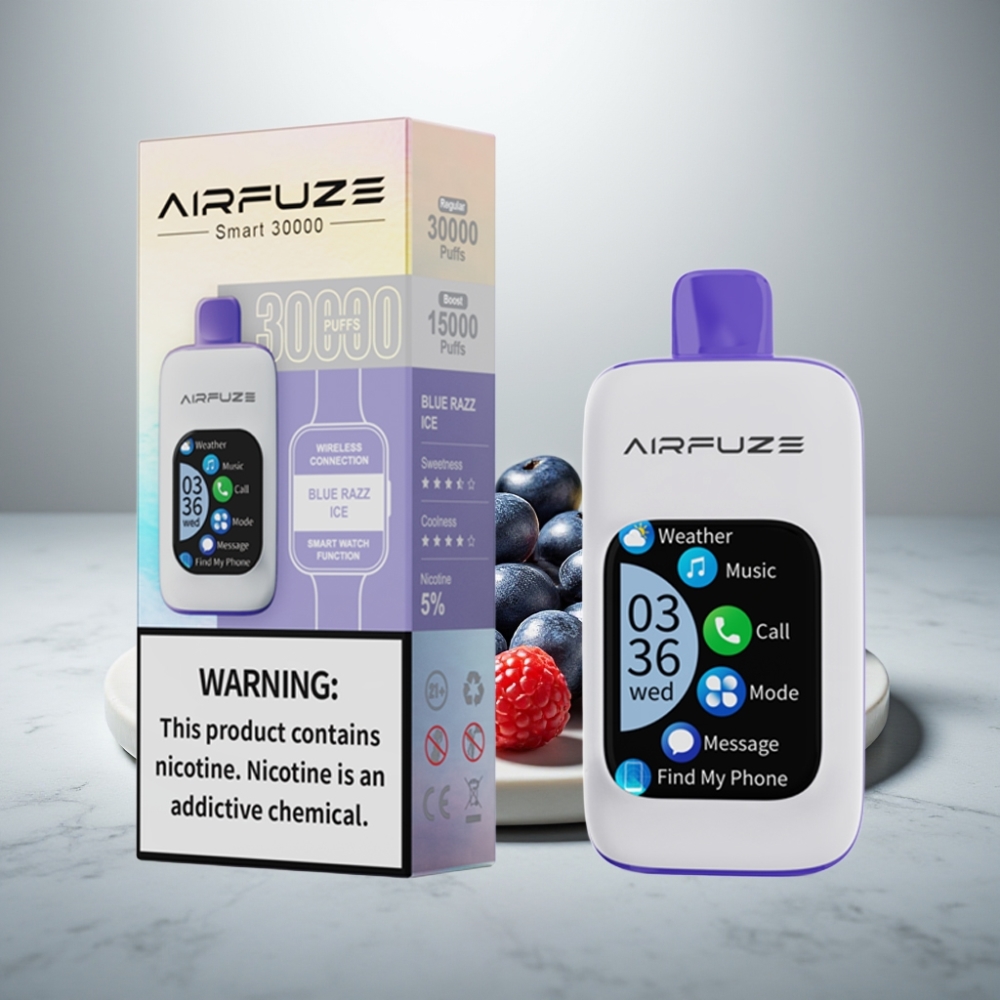 AirFuze Smart 30000 Puffs 5% 900mAh Type-C Μπλε Razz Ice