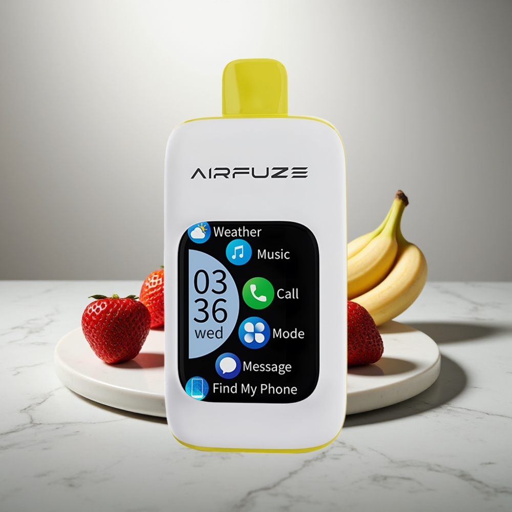 AirFuze Smart 30000 Puffs 5% Strawberry Banana Disposable Pod 900mAh Type-C