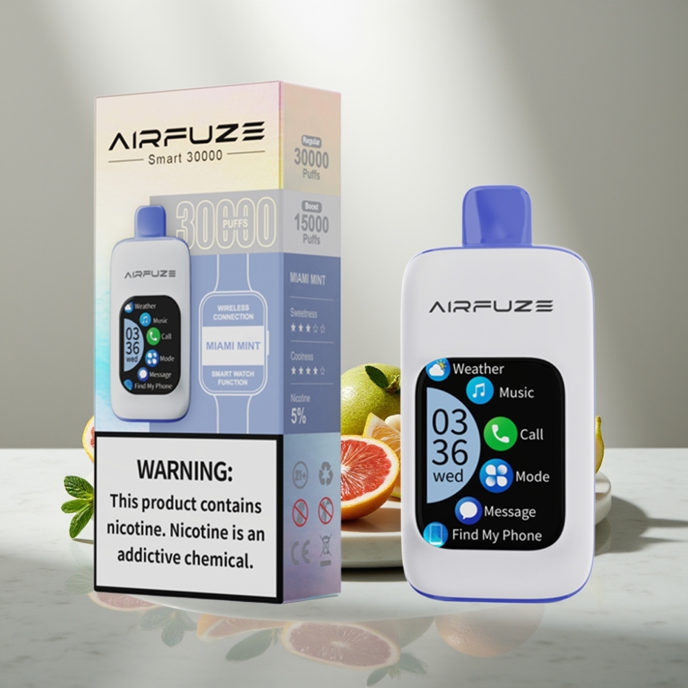 AirFuze Smart 30000 Puffs Disposable Pod 5% Miami Mint 900mAh Type-C