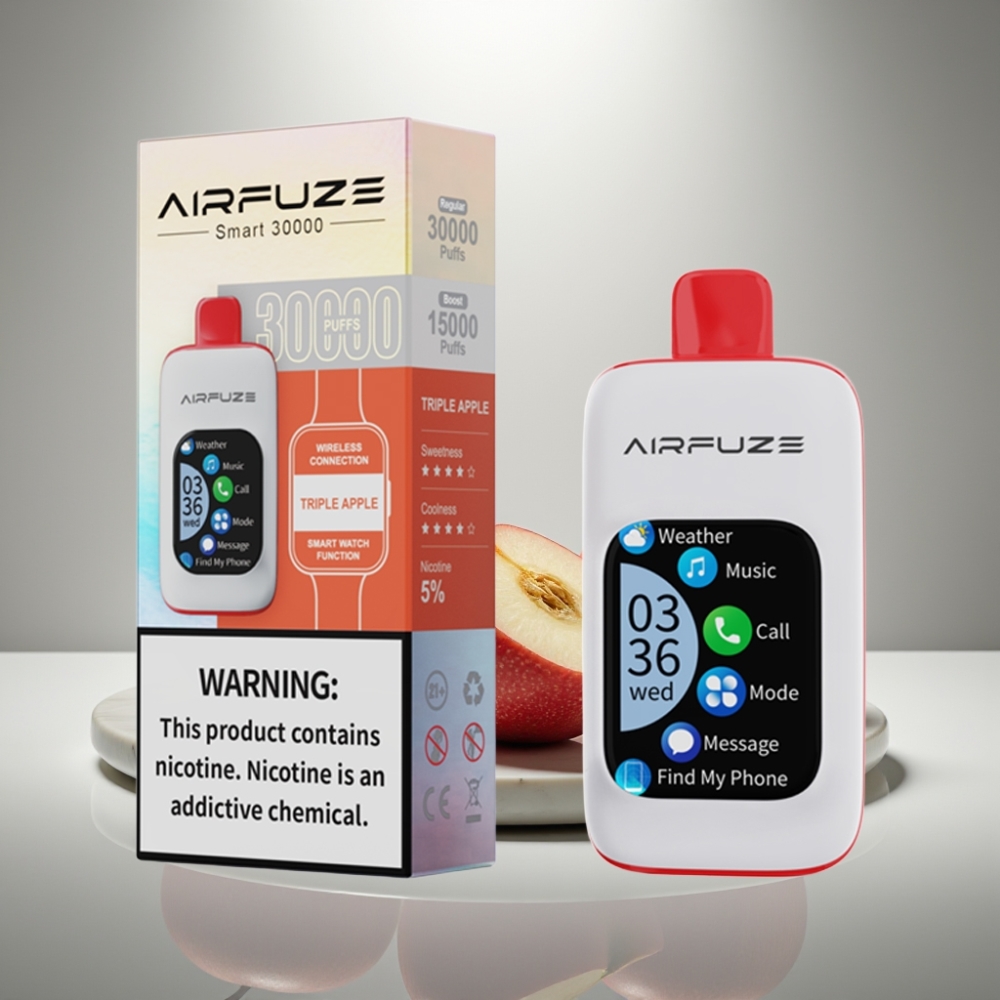 AirFuze Smart 30000 Puffs Disposable Pod Triple Apple 5% 900mAh Type-C