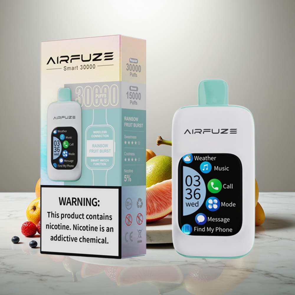 AirFuze Smart 30000 Puffs vape μιας χρήσης Rainbow Fruit Burst 5% 900mAh Type-C