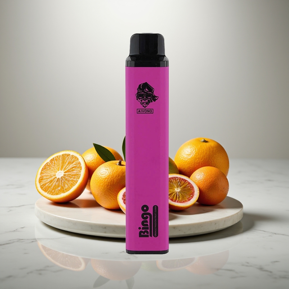 Aivono AIM BINGO 4000 Puffs 10mL 1000mAh Πορτοκάλι Πασιφλόρα Γκουάβα