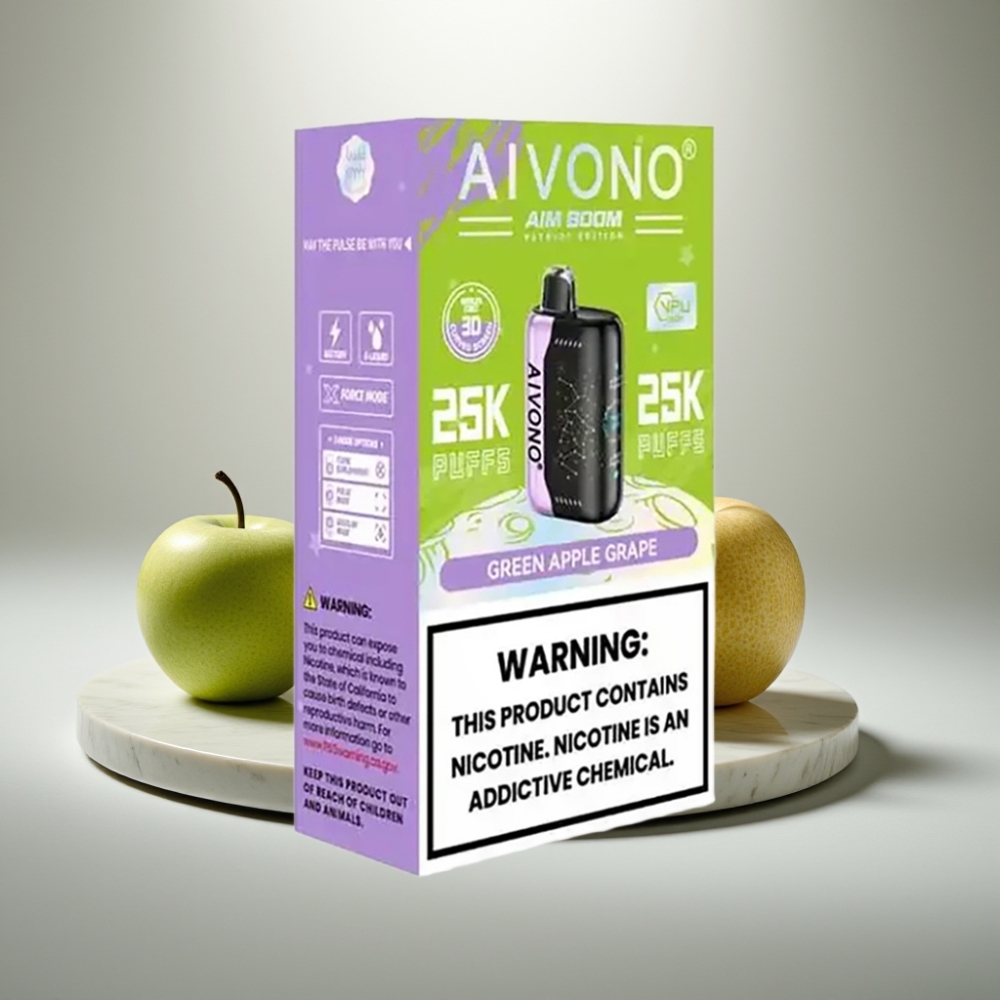 Aivono AIM BOOM 25000 Puffs 28ml Green Apple Grape 0-5% Type-C