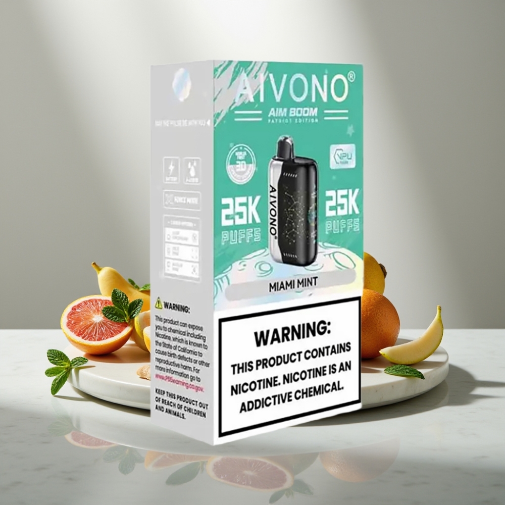Aivono AIM BOOM 25000 Puffs 28ml Miami Mint 5% 650mAh