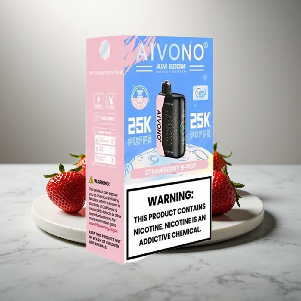 Aivono AIM BOOM 25000 Puffs 28ml Strawberry B Pop 5% Type-C 650mAh 90g