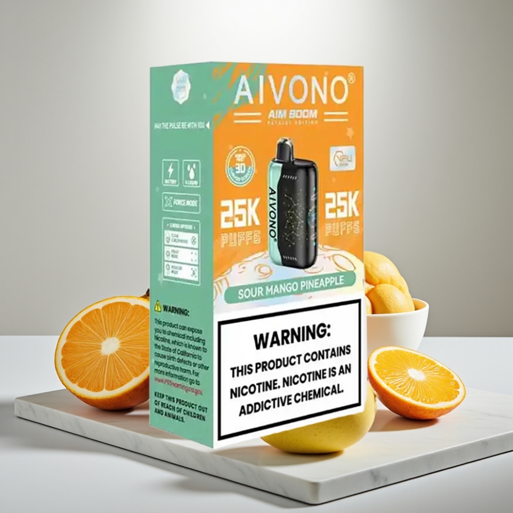 Aivono AIM BOOM 25000 Puffs 28ml Ξινή Μάνγκο Ανανάς Type-C 650mAh