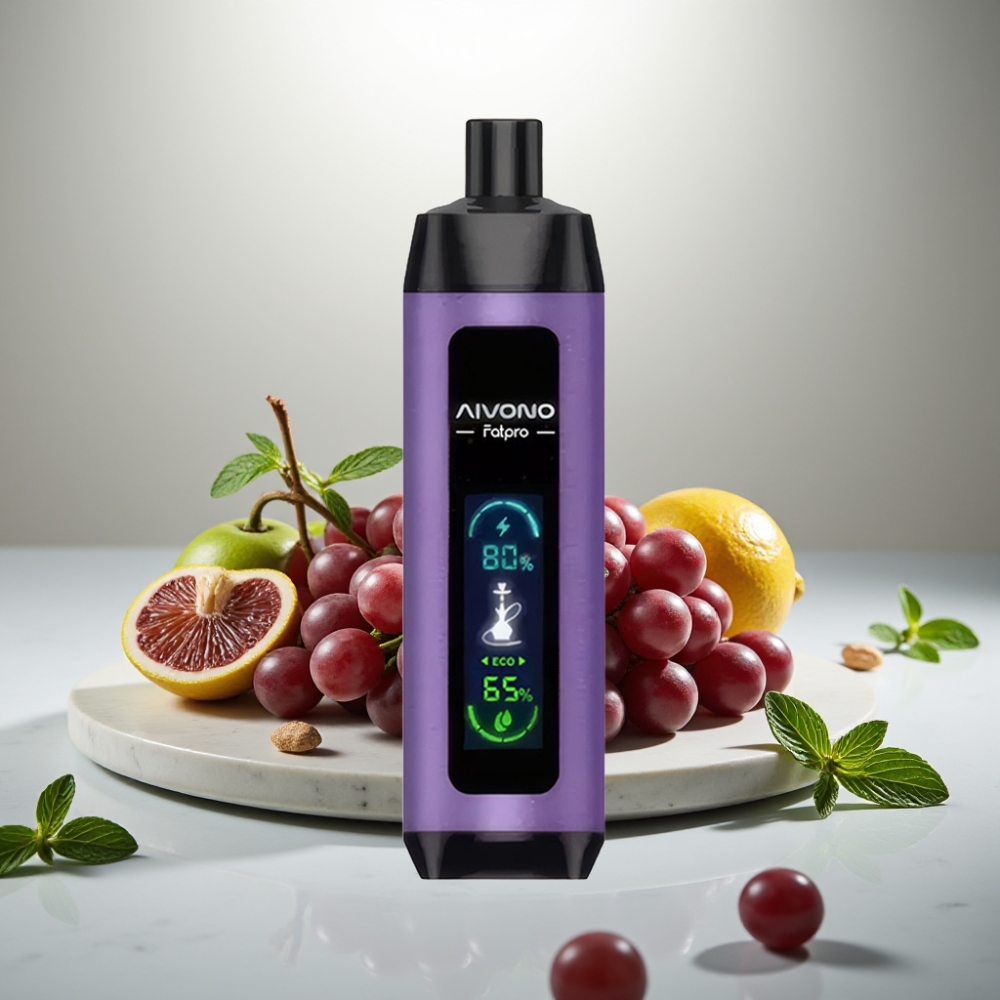 Aivono AIM FATPRO 22000 Puffs 28ml Grape Mint 600mAh 0.6Ω Mesh Dual Modes
