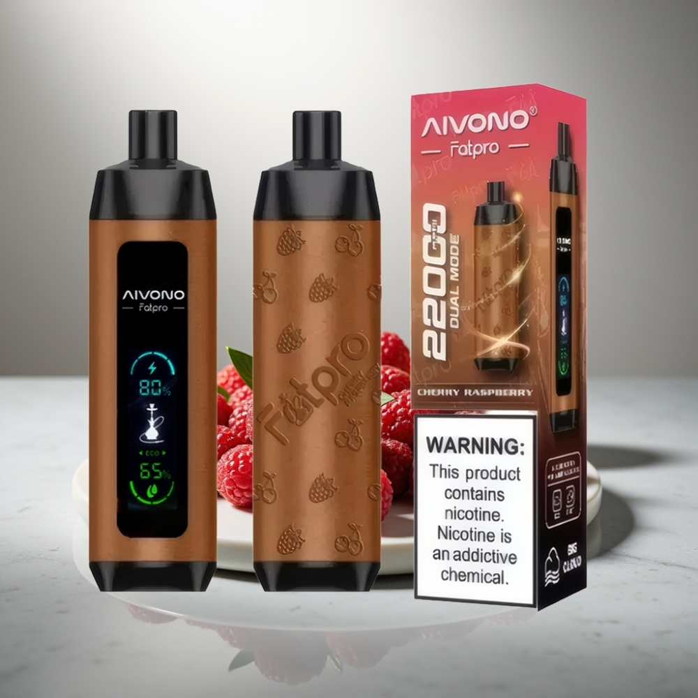 Aivono Aim Fatpro 22000 Puffs 28ml Rechargeable 0.6 Ohm Κεράσι Βατόμουρο