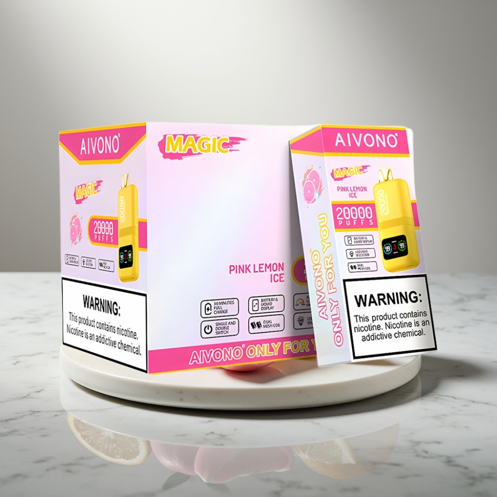 Aivono AIM MAGIC 20000 Puffs 26ml Dual Mesh LCD Type-C Pink Lemon Ice