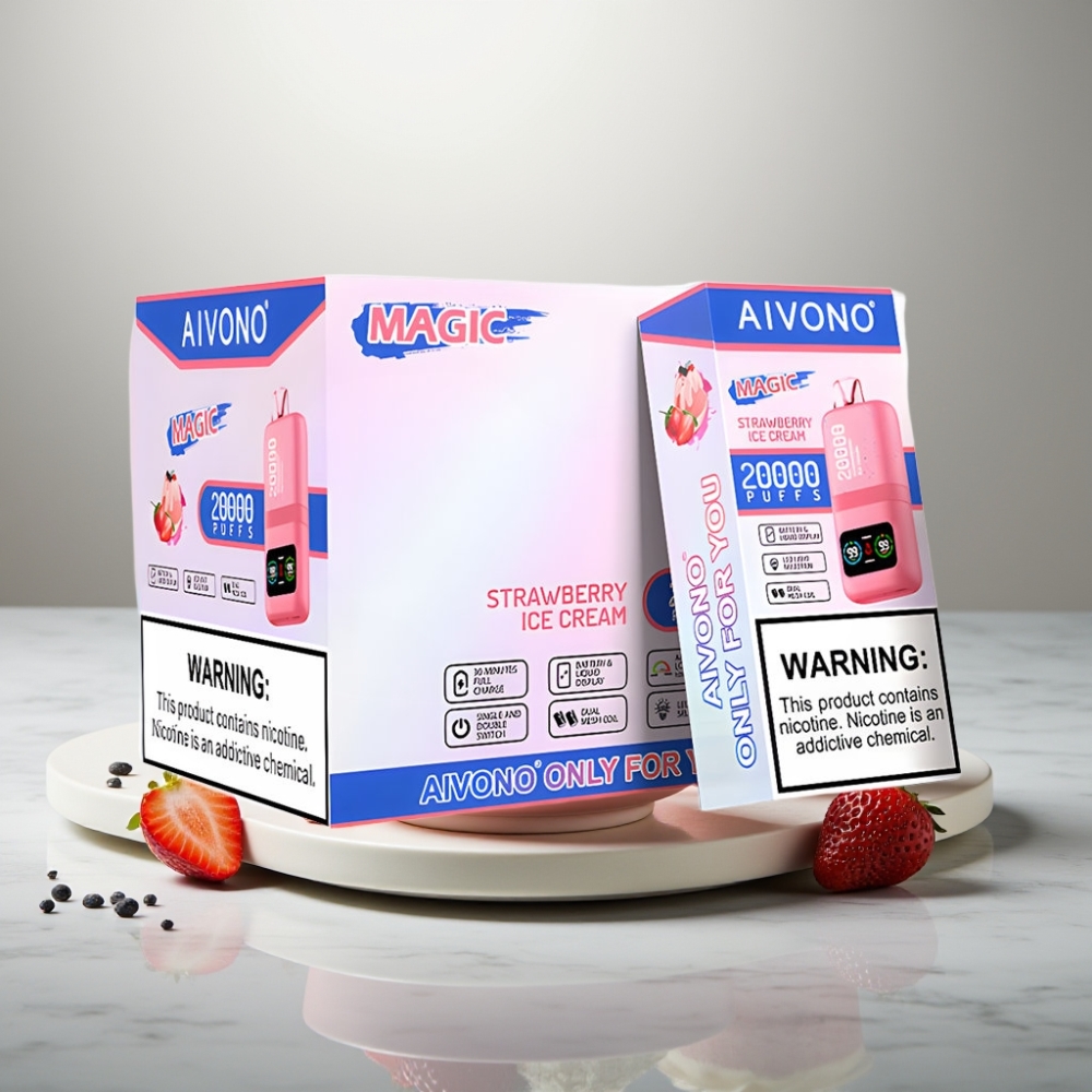 Aivono AIM MAGIC 20000 Puffs Dual Mesh Coils Type-C Strawberry Ice Cream