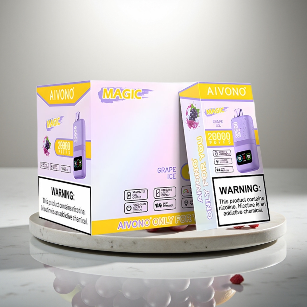Aivono AIM MAGIC 20000 Puffs Dual Mesh LCD Type-C Γλυκό Πάγο Σταφύλι