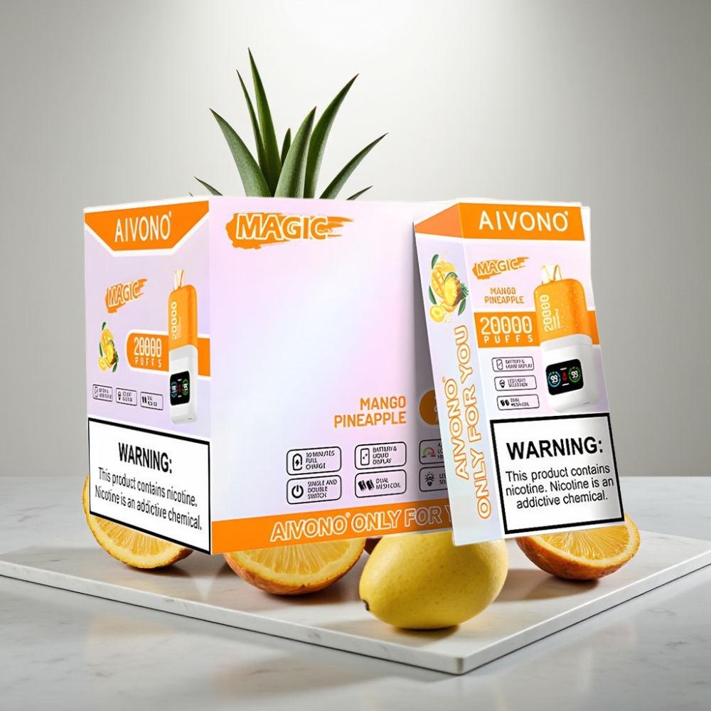 Aivono AIM MAGIC 20000 Puffs Mango Pineapple 26ml Dual Mesh LCD Rechargeable
