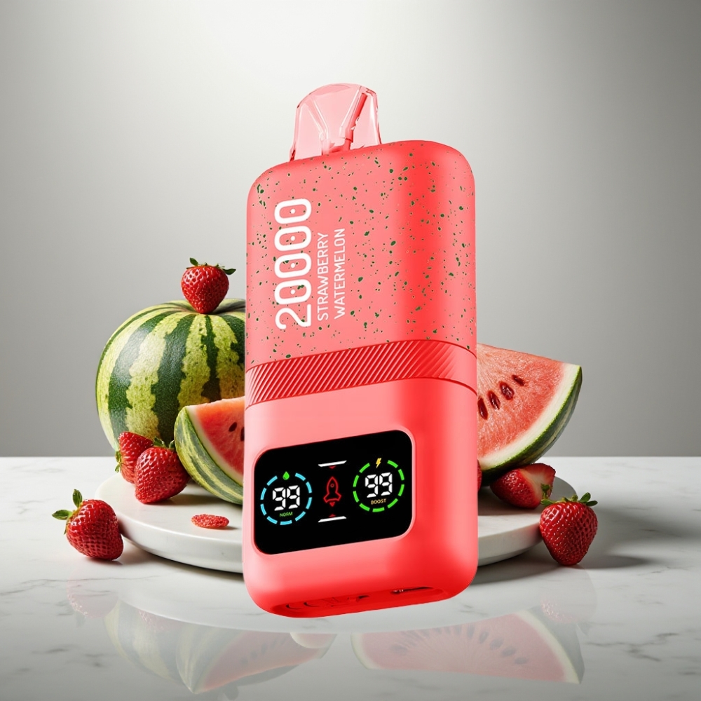 Aivono AIM MAGIC 20000 Puffs vape μιας χρήσης Φράουλα Καρπούζι Type-C LCD Dual Mesh