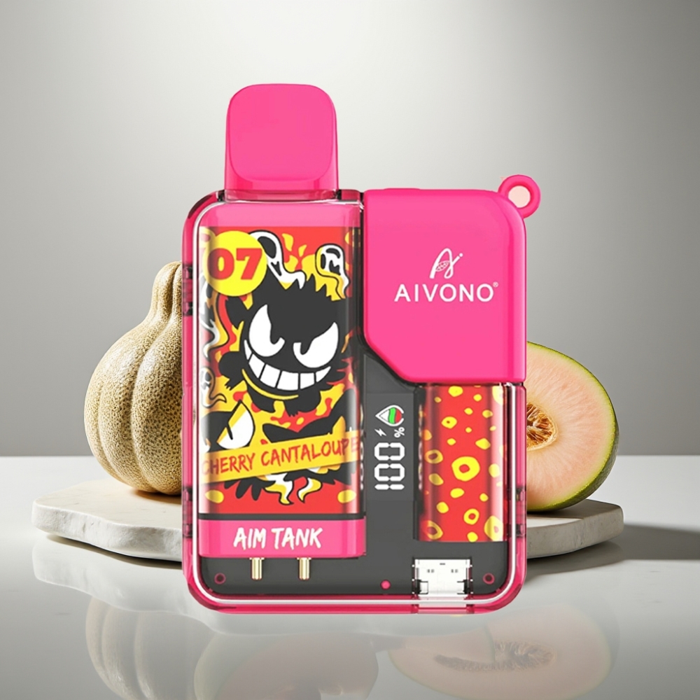Aivono AIM-TANK 9500 Puffs 18ml LCD Κεράσι Πεπόνι
