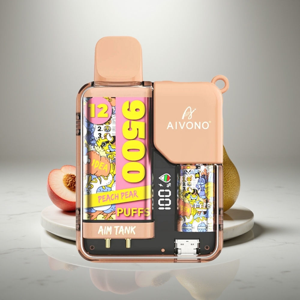 Aivono AIM-TANK 9500 Puffs 18ml LCD Peach Pear