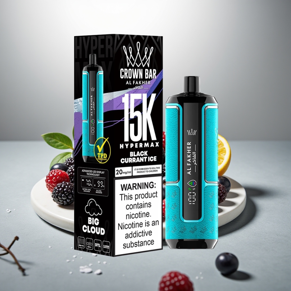 Al Fakher Crown Bar 15K Hypermax 22ml 600mAh Type-C Φραγκοστάφυλο Πάγο