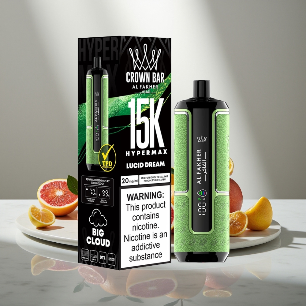 Al Fakher Crown Bar 15K Hypermax 22ml 600mAh Type-C Διαλυτός Ατμοποιητής Όνειρο Λυκισμού