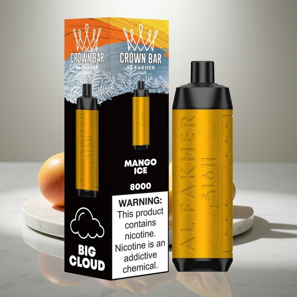 Al Fakher Crown Bar 8000 Crystal 18ml 5mg Mango Ice
