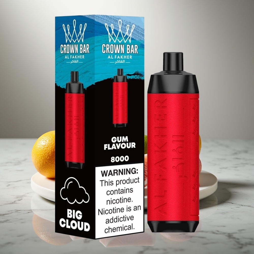 Al Fakher Crown Bar 8000 Crystal vape μιας χρήσης 18ml 5mg Τεύτλα