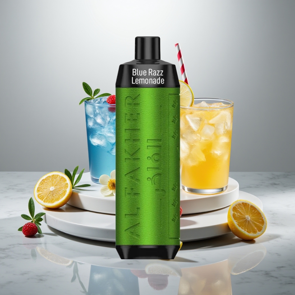 Al Fakher Crown Bar 8000 Crystal vape μιας χρήσης 18ml 5mg Μπλε Ραζ Λεμονάδα