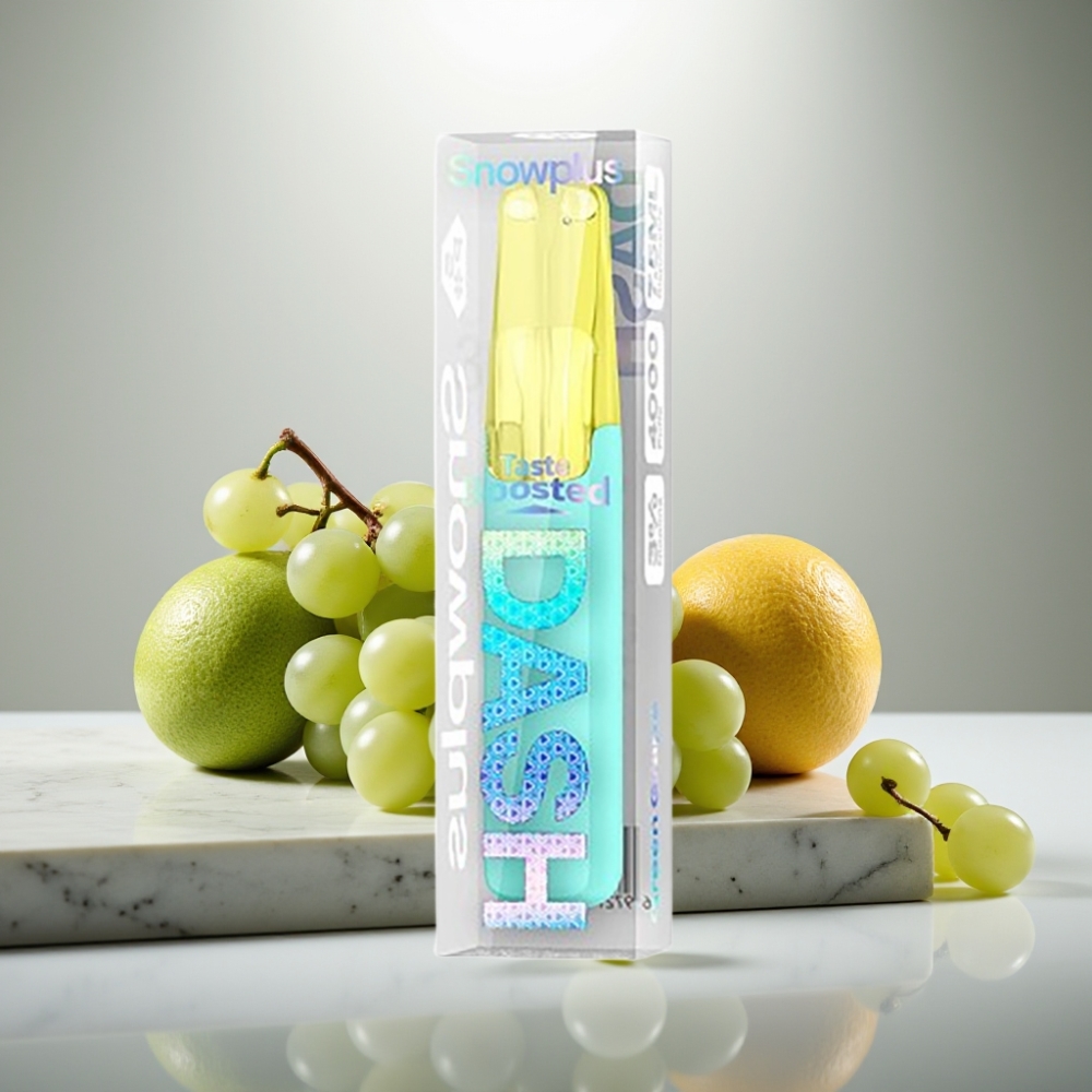 Snowplus Dash 4000 Puffs Πράσινο Σταφύλι Ceramic Atomizer 7.5 ml