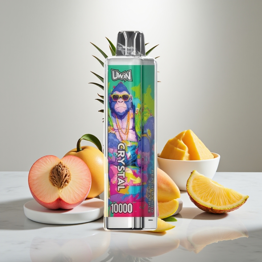 UWIN Crystal 10000 Puffs 18ml 5% RGB Ροδάκινο Μάνγκο Ανανάς