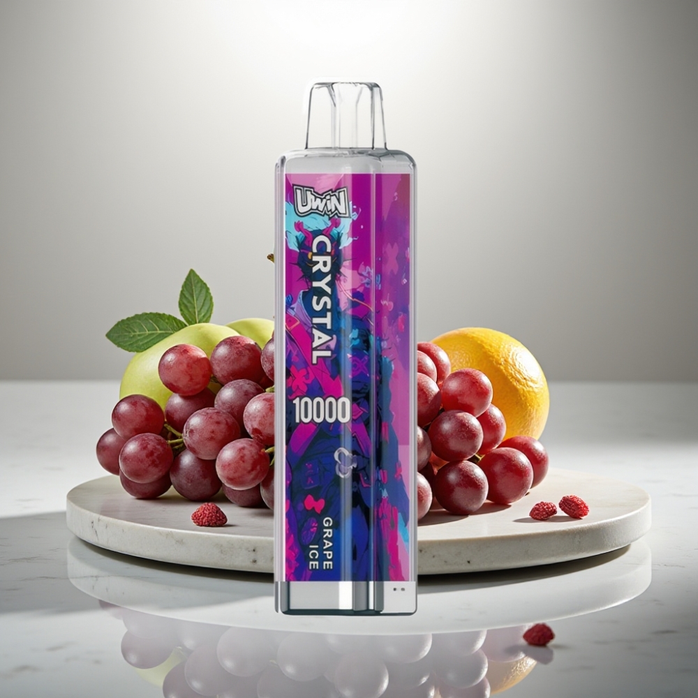 UWIN Crystal 10000 Puffs 18ml 5% RGB Γλυκόπαγο Σταφύλι