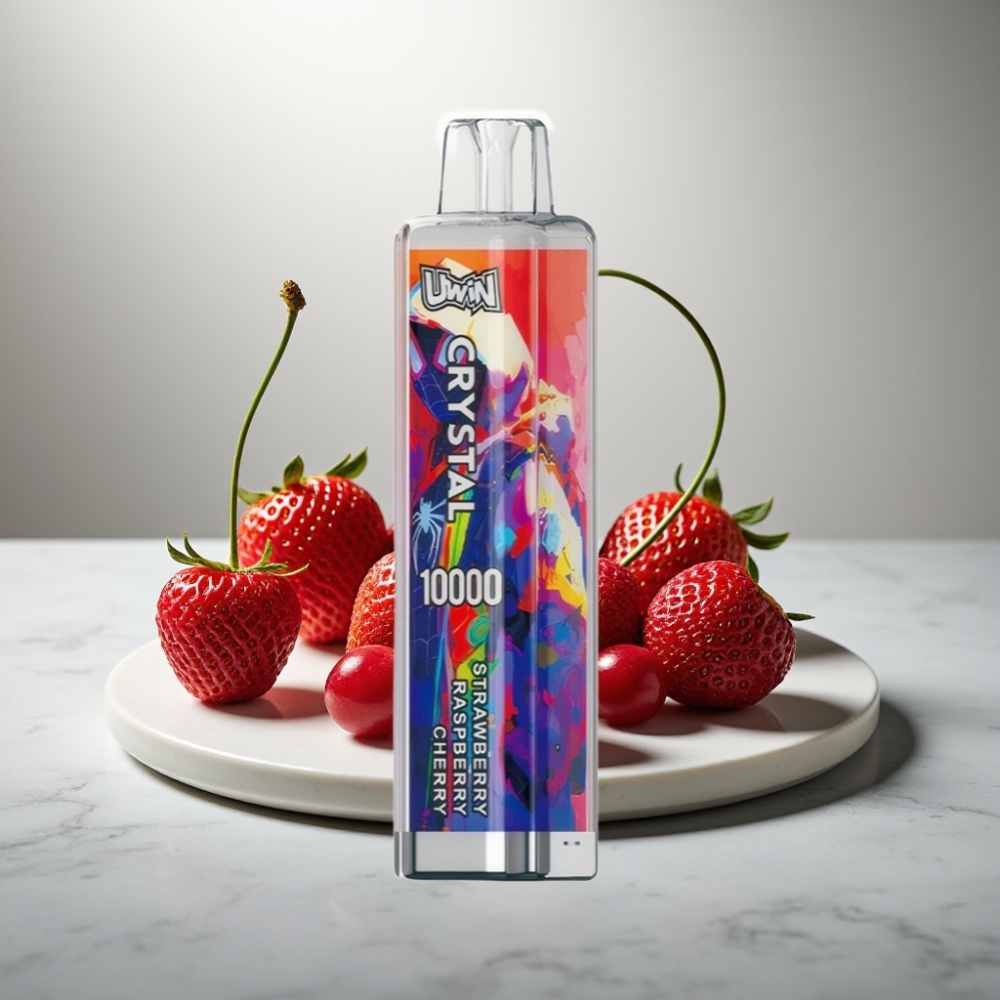 UWIN Crystal 10000 Puffs Φράουλα Βατόμουρο Κεράσι 18ml 650mAh RGB