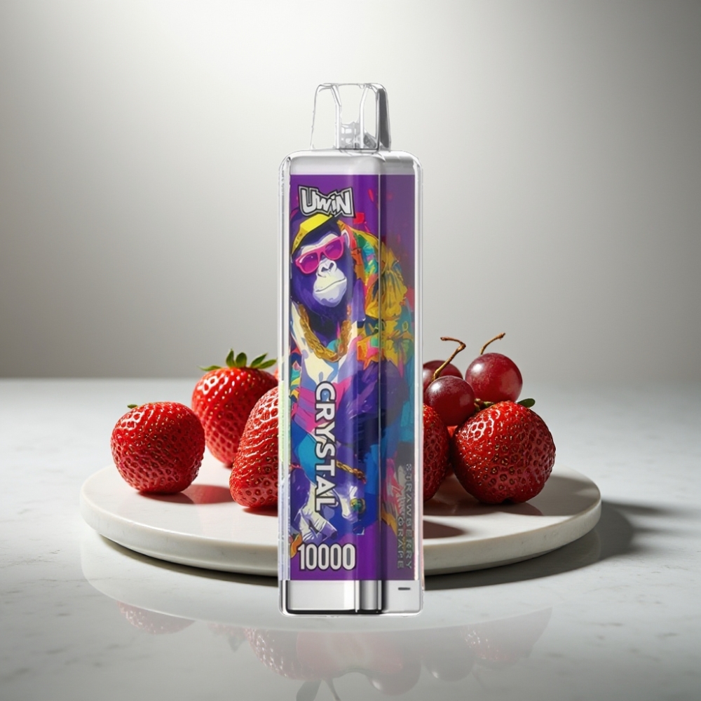 UWIN Crystal 10000 Puffs 18ml Φράουλα Σταφύλι RGB Type-C