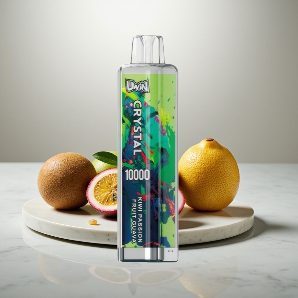 UWIN Crystal 10000 Puffs RGB 18ml 0.8 Ohm Φρούτα του Πάθους Γκουάβα