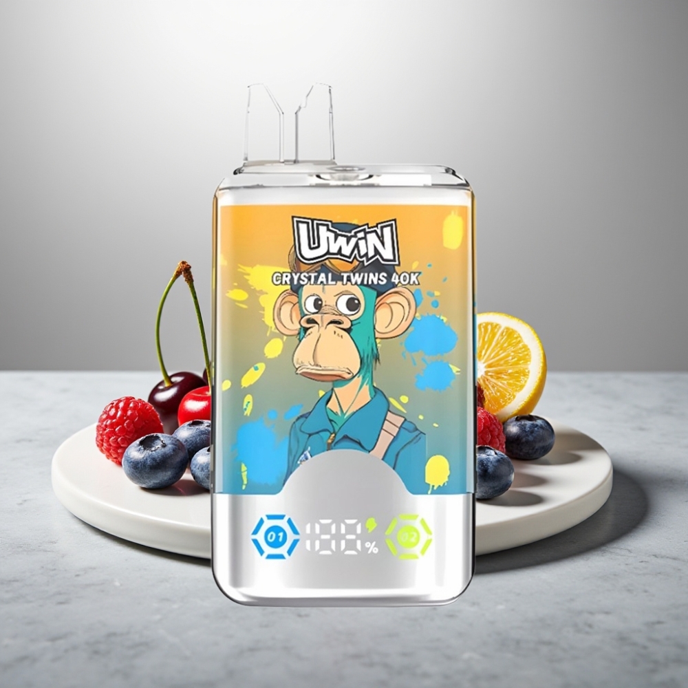 UWIN Crystal Twins 40000 Puffs 32ml Blueberry Raspberry Cherry Ice 850mAh Type-C