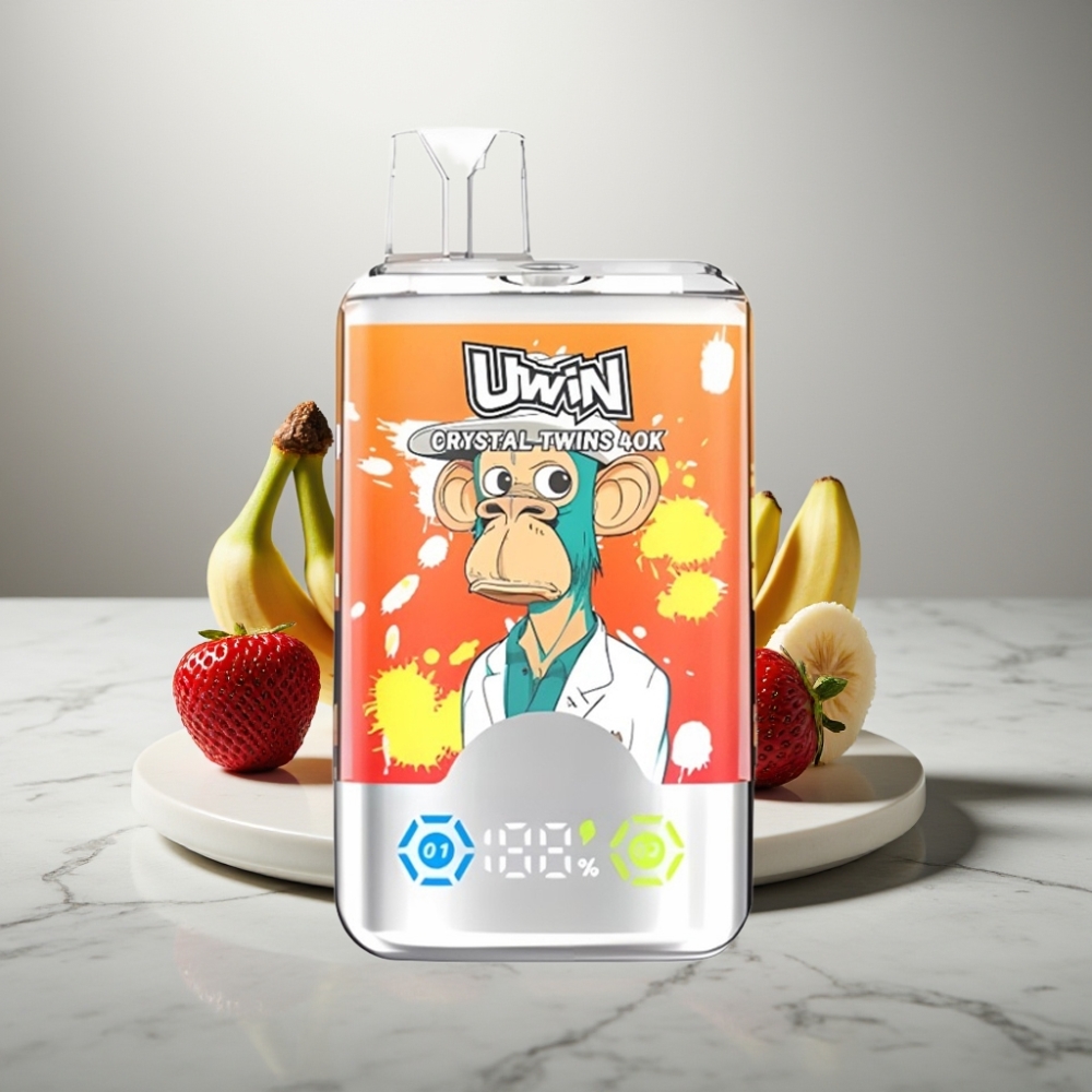 UWIN Crystal Twins 40000 Puffs Φράουλα Μπανάνα Αγάπη 66 32ml Type-C 850mAh