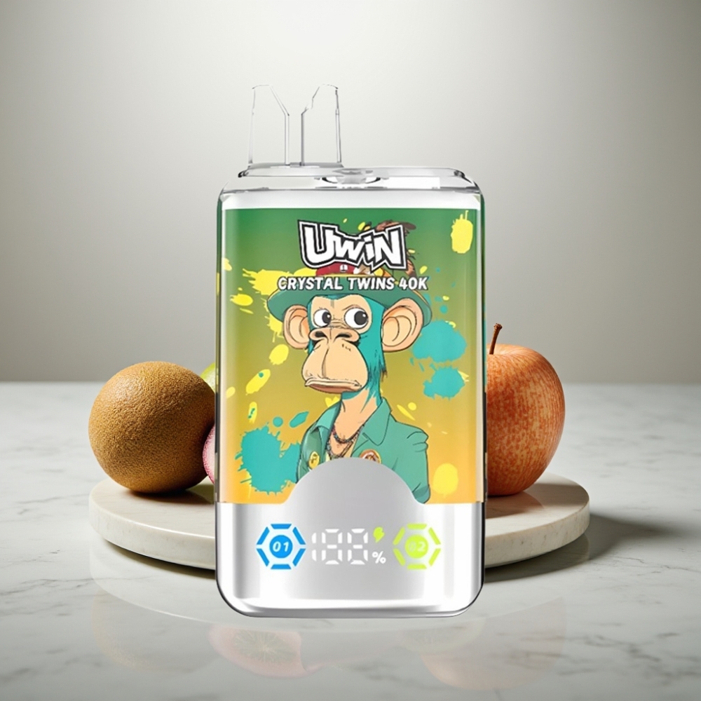 UWIN Crystal Twins 40000 Puffs Kiwi Passion Fruit Guava Two Apple 32ml Type-C 850mAh