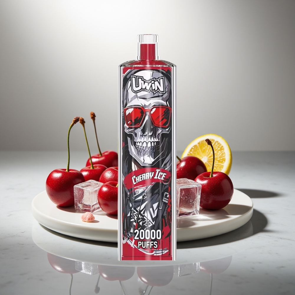 Uwin Shisha Hookah Crystal 20000 Puffs 22ml Mesh Coil Cherry Ice