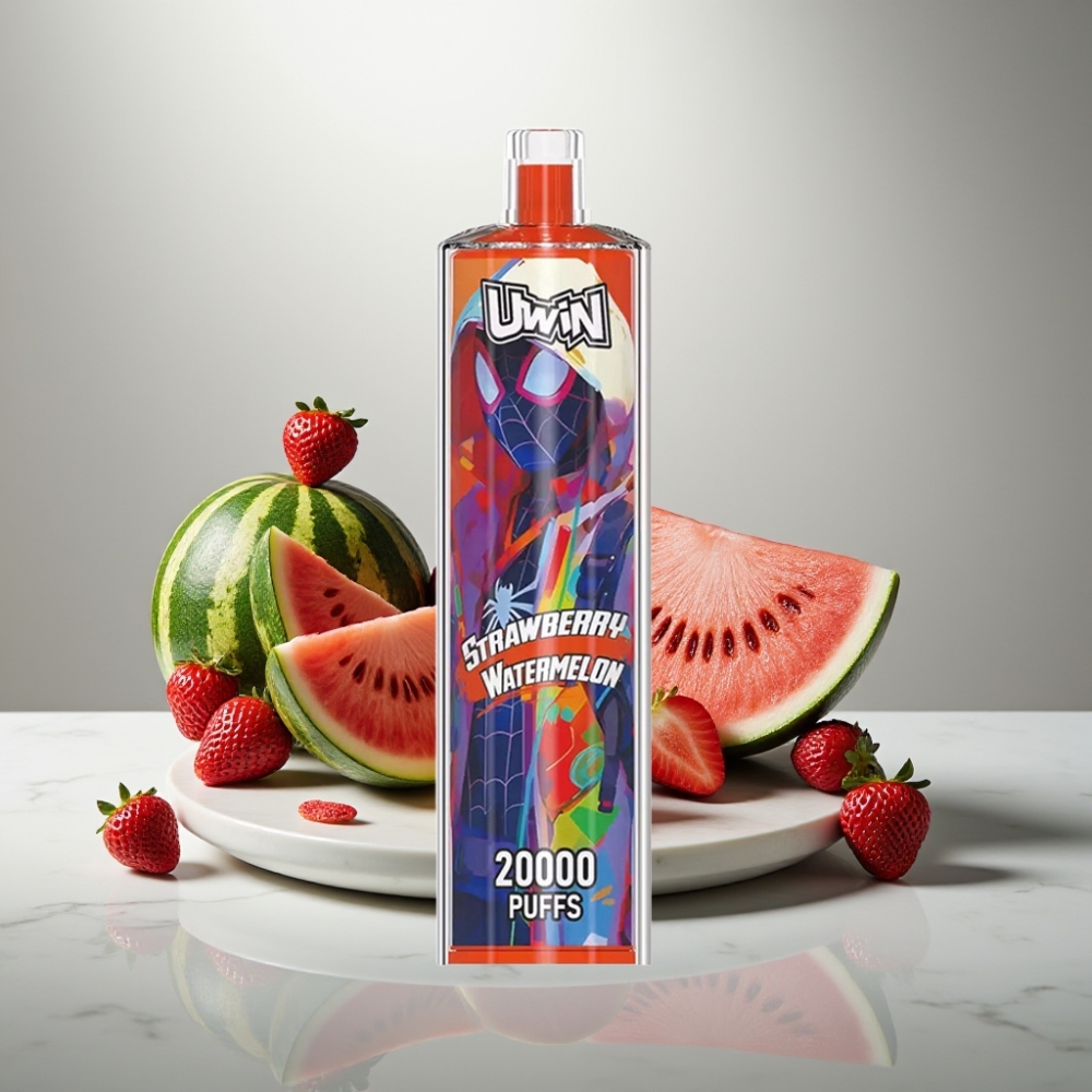 Uwin Shisha Hookah Crystal 20000 Puffs 22ml Strawberry Watermelon Mesh Coil Type-C