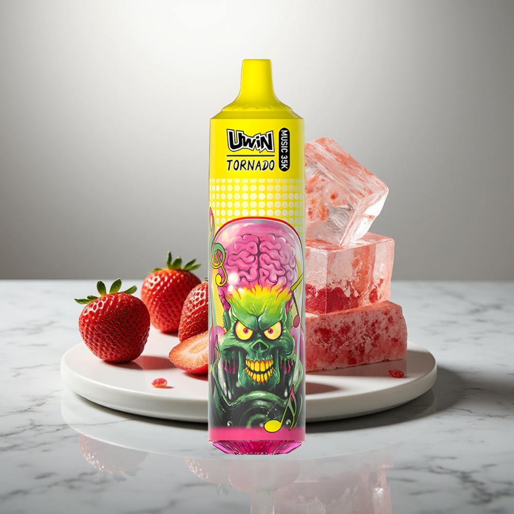 Uwin Tornado 35K Strawberry Ice 600mAh Type-C Music vape μιας χρήσης