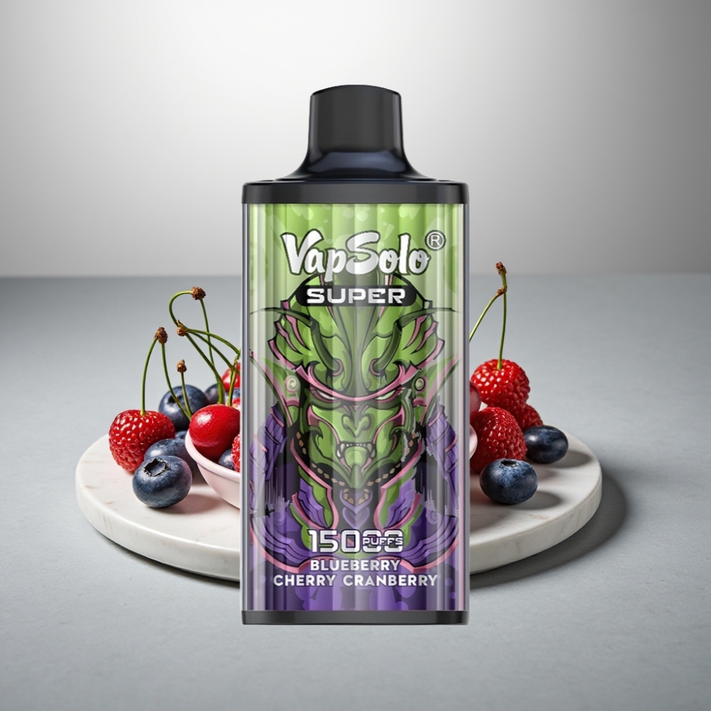 Vapsolo Super 15000 Puffs 40ml Blueberry Cherry Cranberry 850mah Type-C