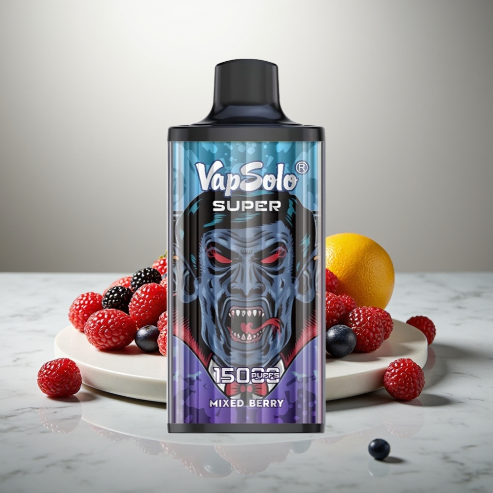 Vapsolo Super 15000 Puffs 40ml Mixed Berries 850mah Type-C