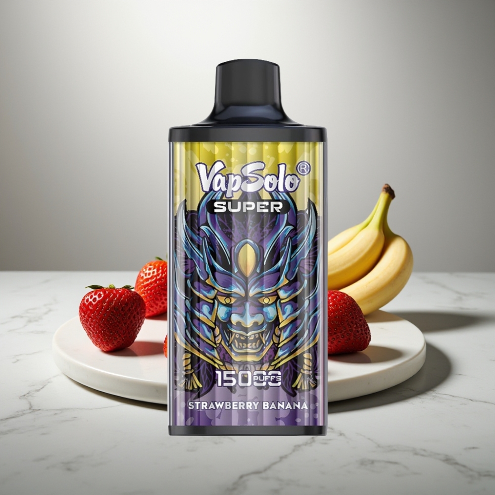 Vapsolo Super 15000 Puffs 40ml Strawberry Banana 850mAh Type-C