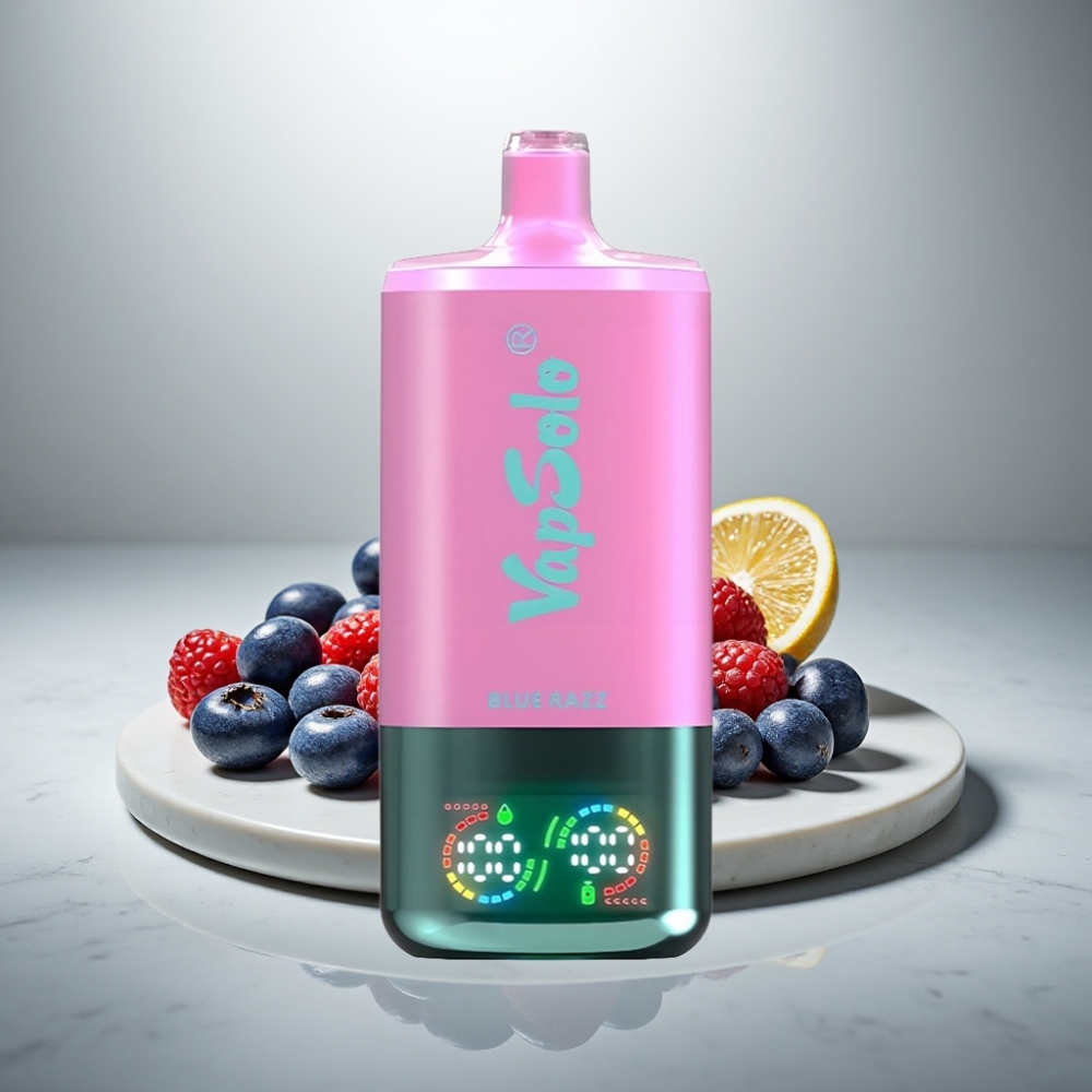 VapSolo Triple 30000 Puffs 40ml Blue Razz Type-C 3 Oil Tanks