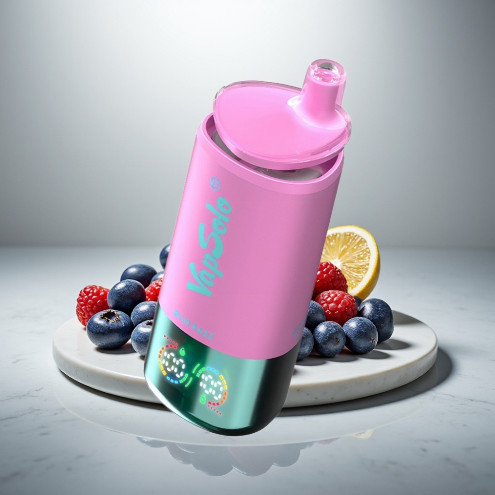 VapSolo Triple 30000 Puffs 40ml Blue Razz Type-C 3 Oil Tanks