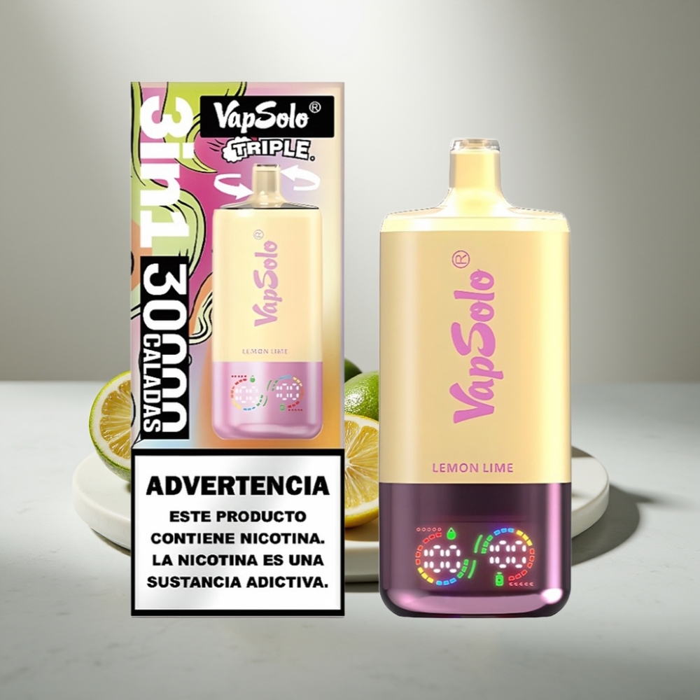 VapSolo Triple 30000 Puffs 40ml Lemon Lime Type-C