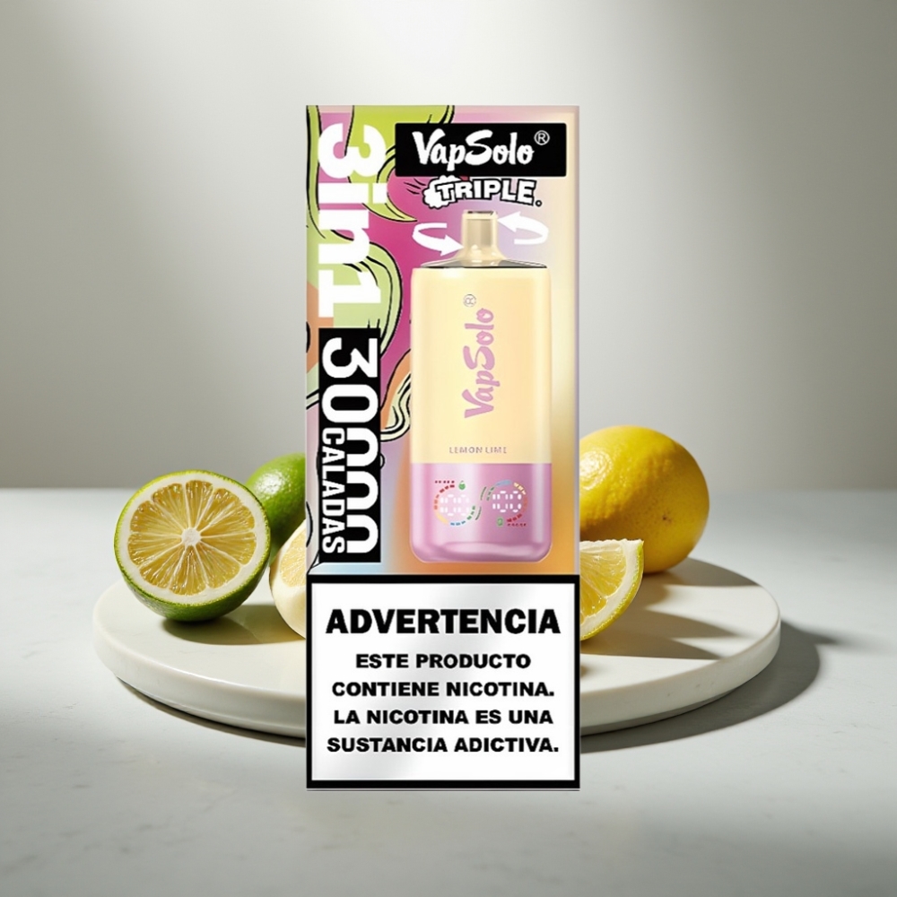 VapSolo Triple 30000 Puffs 40ml Lemon Lime Type-C