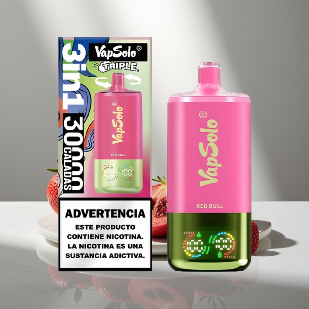 VapSolo Triple 30000 Puffs 40ml Red Bull 50mg/ml Type-C