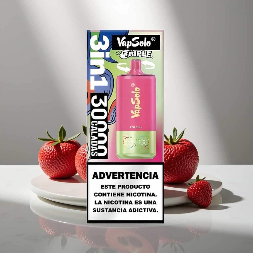 VapSolo Triple 30000 Puffs 40ml Red Bull 50mg/ml Type-C