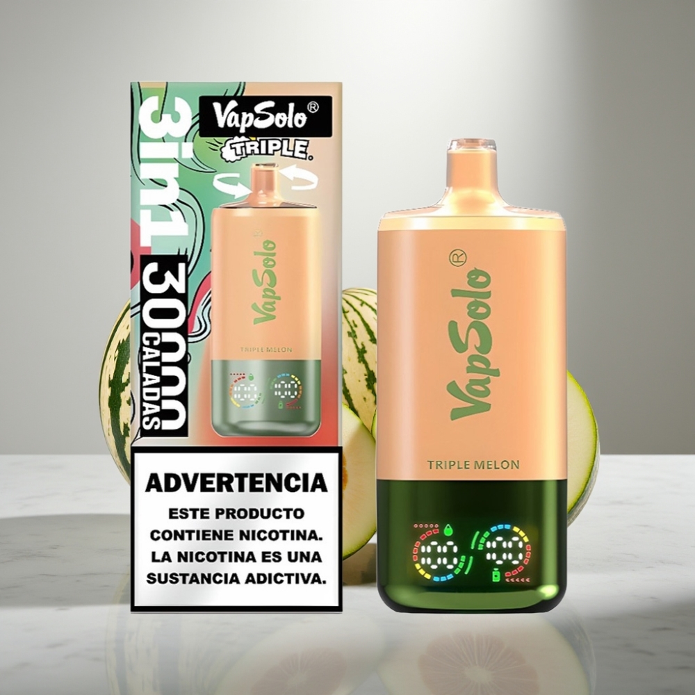 VapSolo Triple 30000 Puffs 40ml Triple Melon 20mg/50mg Type-C