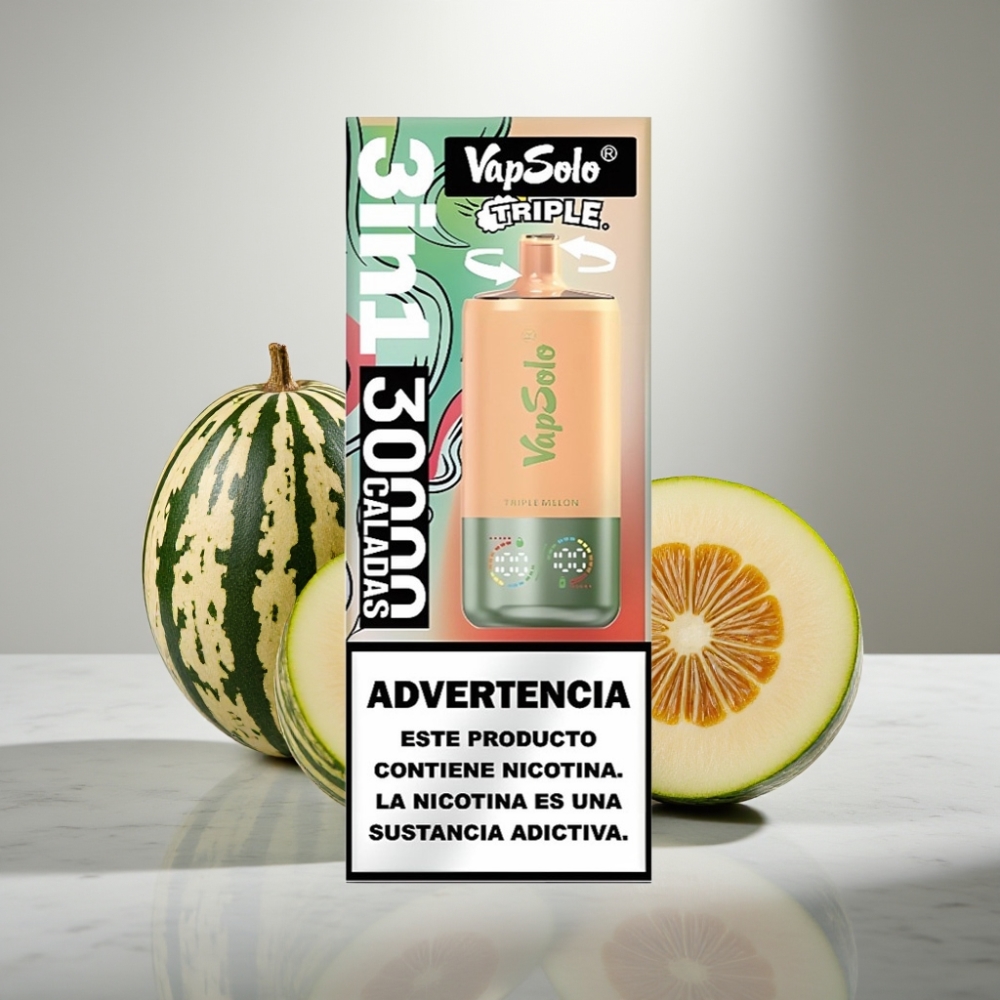 VapSolo Triple 30000 Puffs 40ml Triple Melon 20mg/50mg Type-C