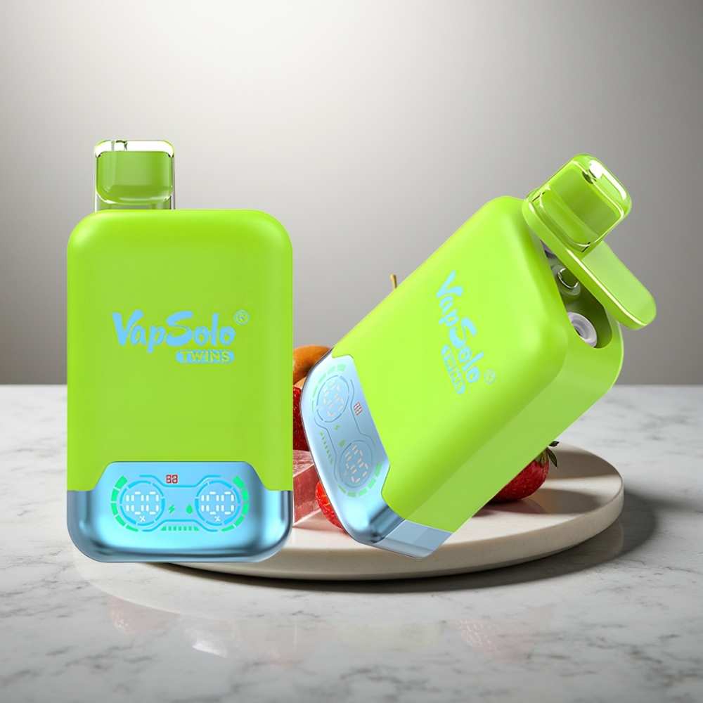 Vapsolo Twins 20000 Puffs 40ml Φράουλα Κίβι & Φράουλα Βατόμουρο Κεράσι Πάγος